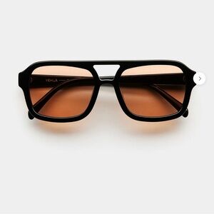 BRAND NEW VEHLA Black Sunglasses with Brown Lenses